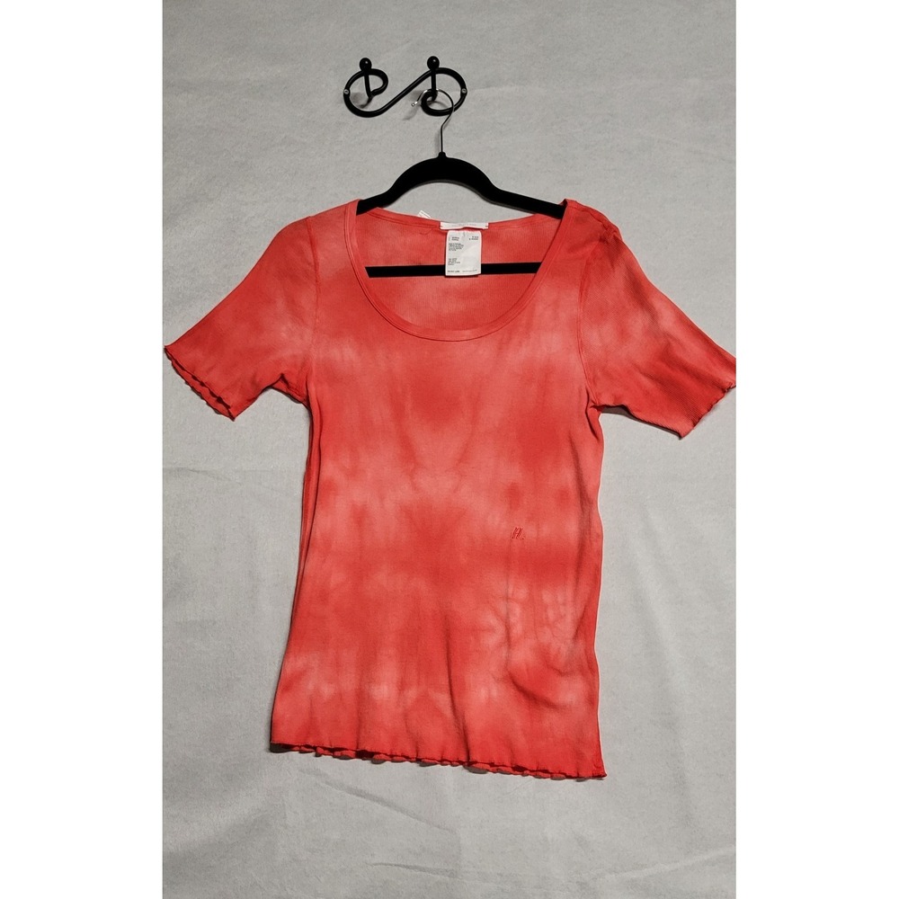 Orange Tie Dye Helmut Lang Ss Top Size L